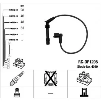 Kit de câbles d'allumage NGK OEM PRO725