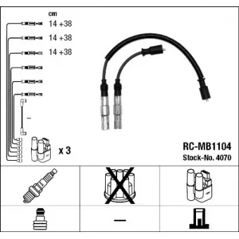 Kit de câbles d'allumage NGK [4070]