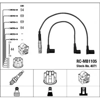 Kit de câbles d'allumage NGK 4071