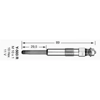Bougie de préchauffage NGK OEM 59622Y