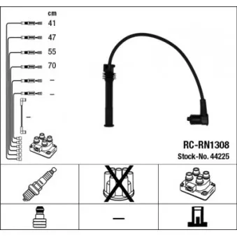 NGK 44225 - Kit de câbles d'allumage