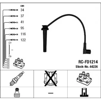 Kit de câbles d'allumage NGK OEM 47.214