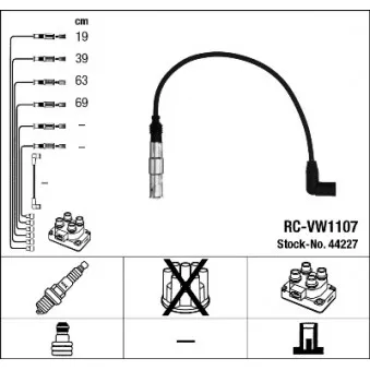 Kit de câbles d'allumage NGK 44227