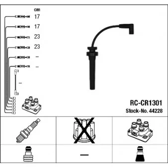 NGK 44228 - Kit de câbles d'allumage