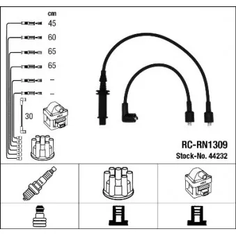 Kit de câbles d'allumage NGK 44232
