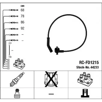 NGK 44233 - Kit de câbles d'allumage