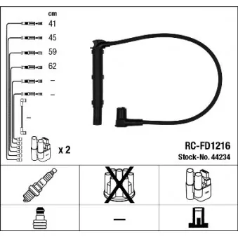 Kit de câbles d'allumage NGK OEM 44220