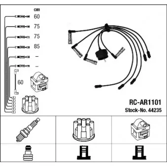 NGK 44235 - Kit de câbles d'allumage