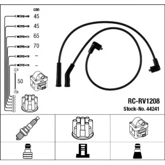 NGK 44241 - Kit de câbles d'allumage