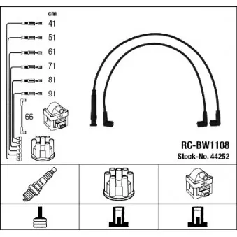 Kit de câbles d'allumage NGK 44252