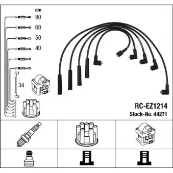 Kit de câbles d'allumage NGK OEM 7145