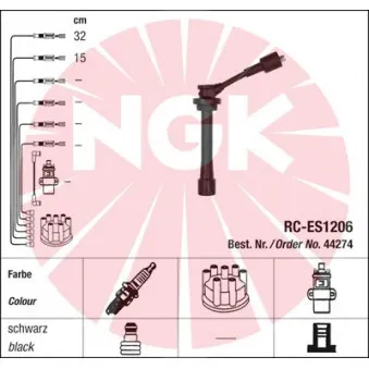 Kit de câbles d'allumage NGK OEM 33705M79F00
