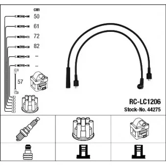 Kit de câbles d'allumage NGK 44275