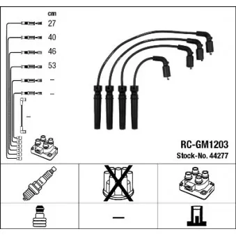 Kit de câbles d'allumage NGK OEM 96497773