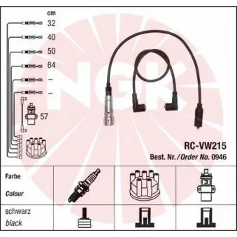 NGK 44293 - Kit de câbles d'allumage
