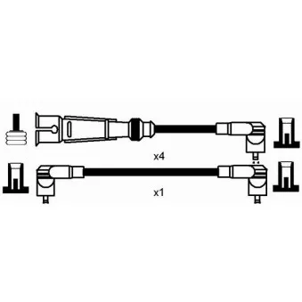 NGK 44296 - Kit de câbles d'allumage