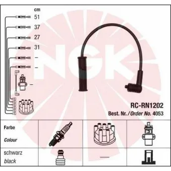 Kit de câbles d'allumage NGK 4053