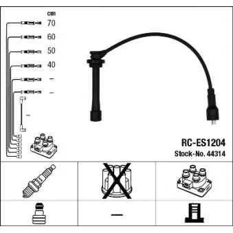 NGK 44314 - Kit de câbles d'allumage