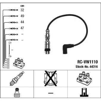 Kit de câbles d'allumage NGK OEM 03F905409C