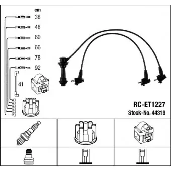 NGK 44319 - Kit de câbles d'allumage