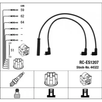 Kit de câbles d'allumage NGK OEM 3370082011