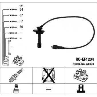 NGK 44323 - Kit de câbles d'allumage