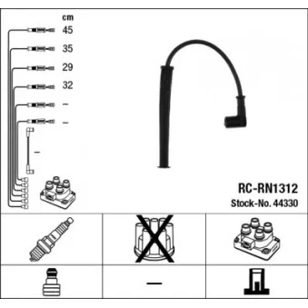 Kit de câbles d'allumage NGK [44330]