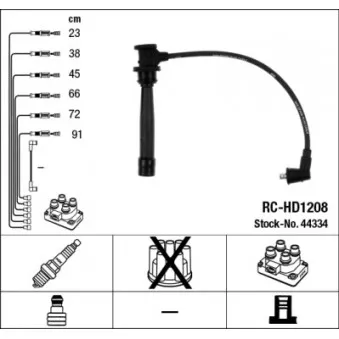 NGK 44334 - Kit de câbles d'allumage