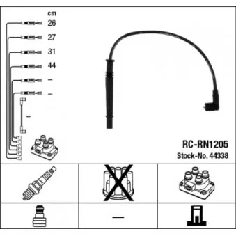 Kit de câbles d'allumage NGK OEM 1444