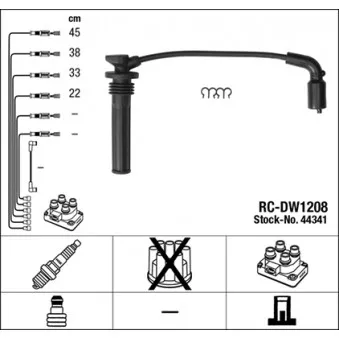 Kit de câbles d'allumage NGK OEM N5380917