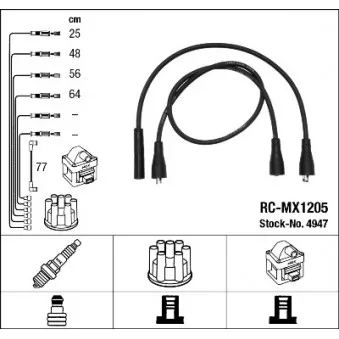 Kit de câbles d'allumage NGK OEM 214123707050
