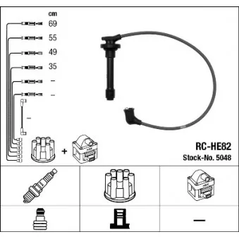 Kit de câbles d'allumage NGK OEM 32700P5L003