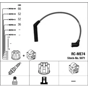 Kit de câbles d'allumage NGK OEM 63HY004