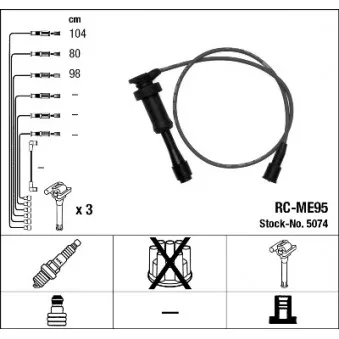 Kit de câbles d'allumage NGK 5074