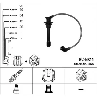 Kit de câbles d'allumage NGK 5075