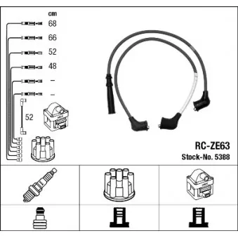 Kit de câbles d'allumage NGK OEM 8BBE18140