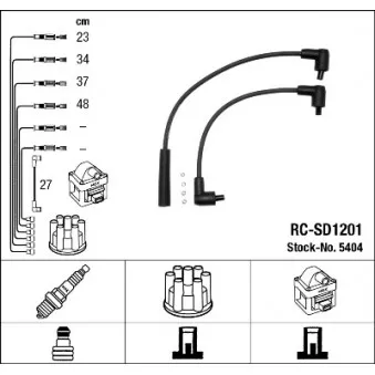 NGK 5404 - Kit de câbles d'allumage
