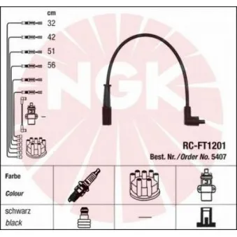 NGK 5407 - Kit de câbles d'allumage