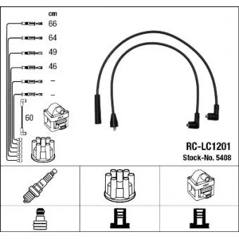 Kit de câbles d'allumage NGK OEM 3370683X50