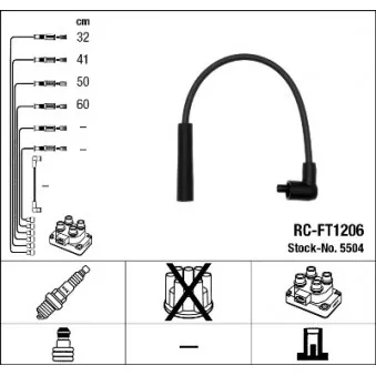 NGK 5504 - Kit de câbles d'allumage