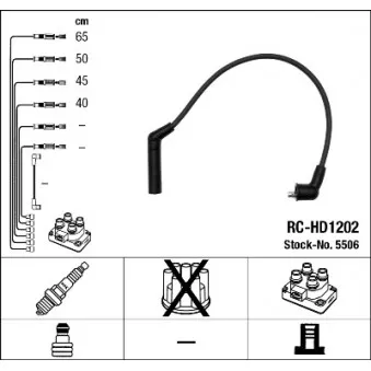 Kit de câbles d'allumage NGK OEM 2750122B10