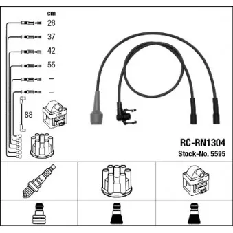 NGK 5595 - Kit de câbles d'allumage