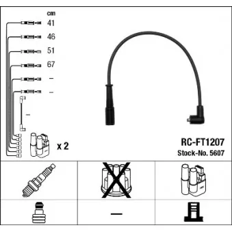 NGK 5607 - Kit de câbles d'allumage