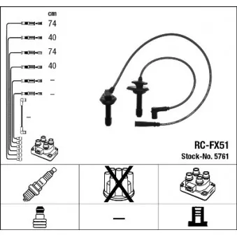 Kit de câbles d'allumage NGK [5761]