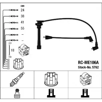NGK 5762 - Kit de câbles d'allumage