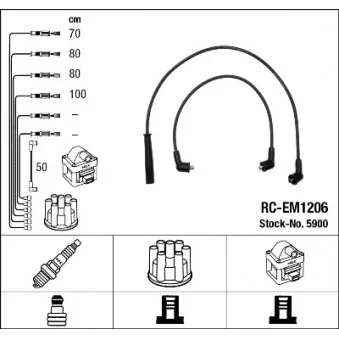 NGK 5900 - Kit de câbles d'allumage