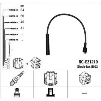 Kit de câbles d'allumage NGK OEM 9857