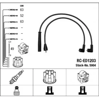 NGK 5904 - Kit de câbles d'allumage