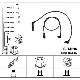 Kit de câbles d'allumage NGK 5917
