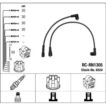 NGK 6024 - Kit de câbles d'allumage